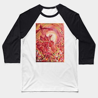 red dragon moon Baseball T-Shirt